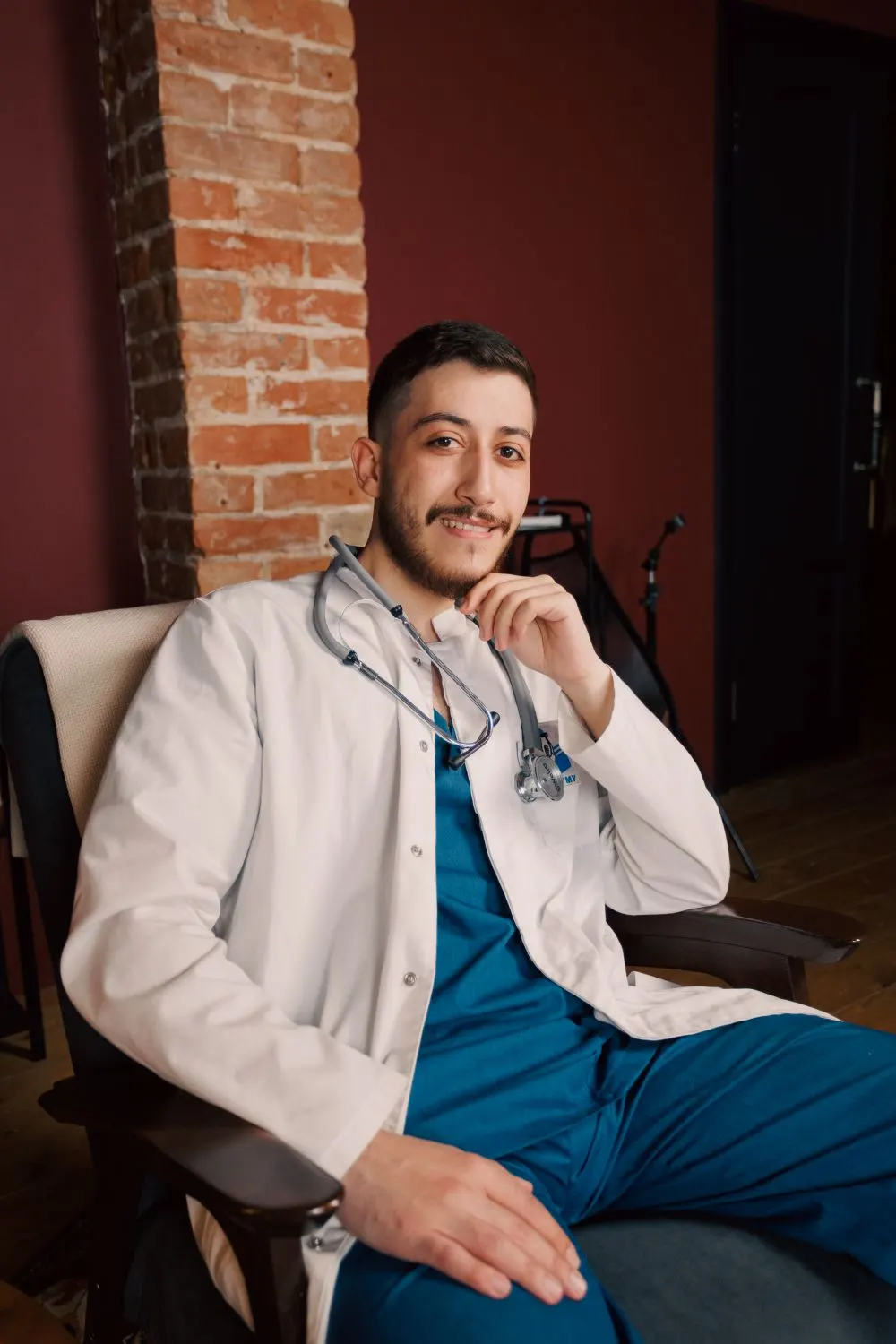 Young specialist physician in their office